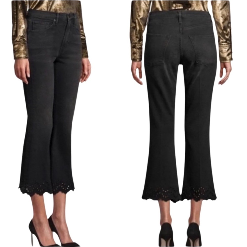 NWT- FRAME Schiffy High Waist Crop Flare Jeans - Picture 2 of 4